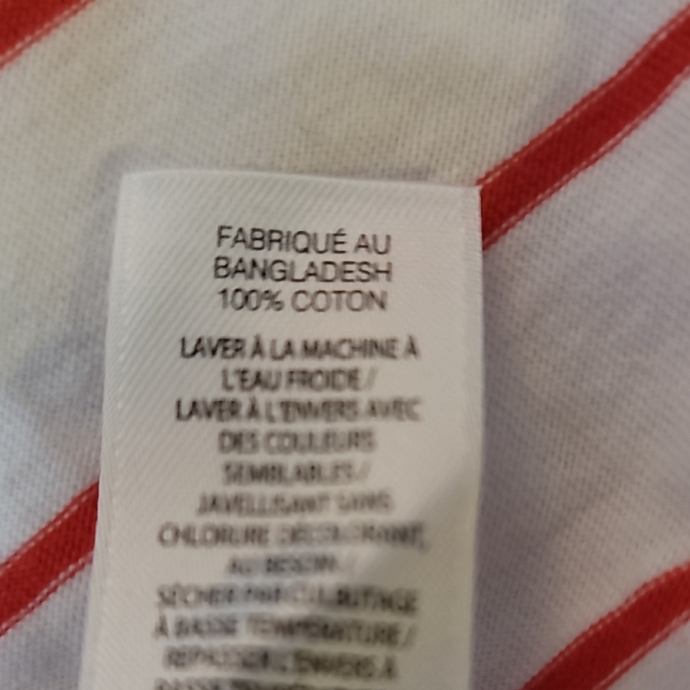 Joe Fresh,Striped Red and White Dress, Size 5, Cotton, - Picture 4 of 5